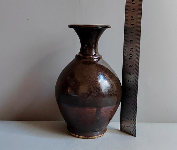古玩陶瓷明代茶葉末釉玉壺春瓶拍賣,當前價格114元