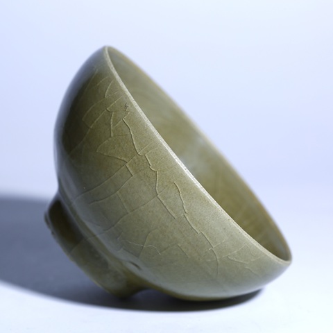 古玩陶瓷南宋-元代龍泉窯青釉小盞真品鑒賞圖