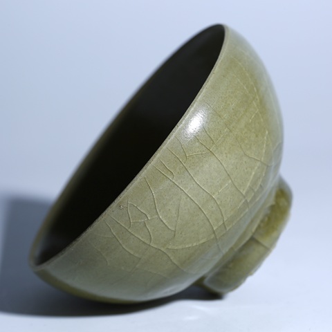 古玩陶瓷南宋-元代龍泉窯青釉小盞真品鑒賞圖