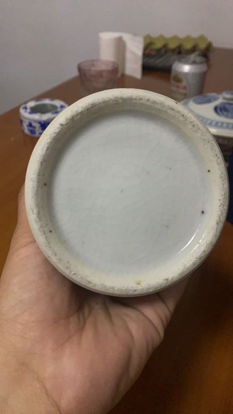 古玩陶瓷晚清青花瓶真品鑒賞圖