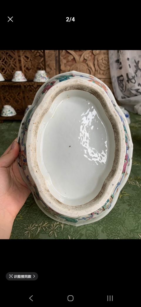古玩陶瓷十二花神粉彩海棠型貢碗真品鑒賞圖