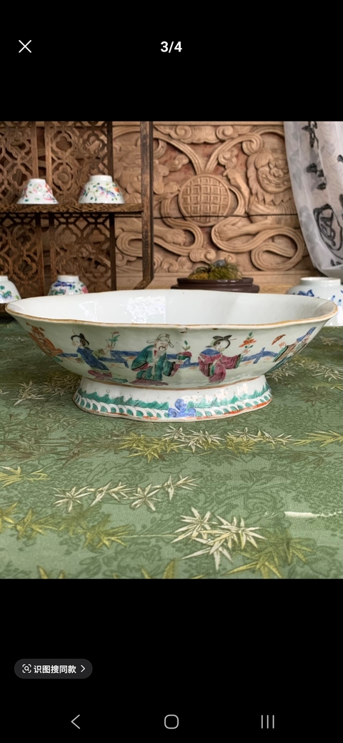 古玩陶瓷十二花神粉彩海棠型貢碗真品鑒賞圖