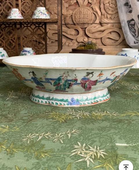 古玩陶瓷十二花神粉彩海棠型貢碗真品鑒賞圖