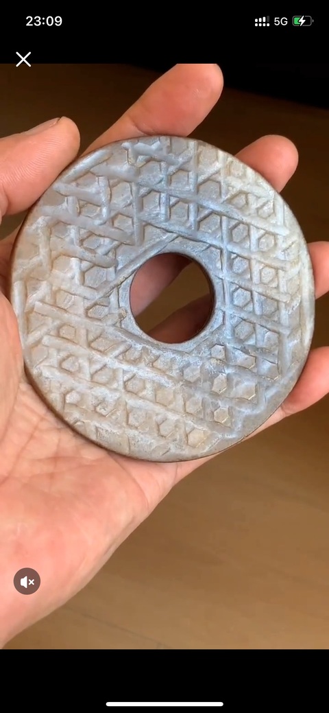 古玩玉器仿古做舊玉璧真品鑒賞圖