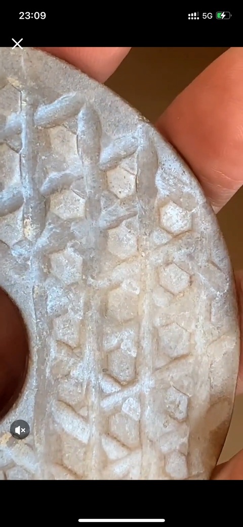 古玩玉器仿古做舊玉璧真品鑒賞圖