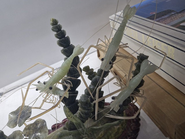古玩玉器玉石蝦盆景真品鑒賞圖
