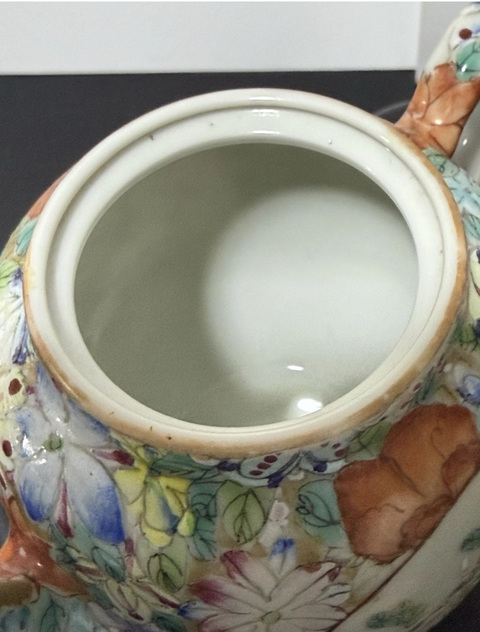 古玩陶瓷民國 粉彩百花壺真品鑒賞圖