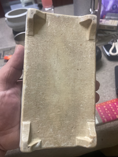 古玩陶瓷龍紋青花四方水仙盆拍賣，當前價格3000元