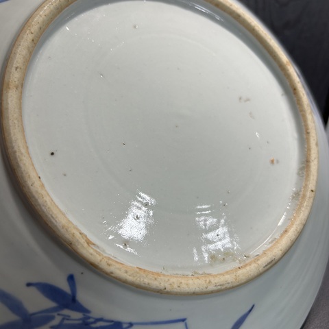 古玩陶瓷青花冰梅圖盤真品鑒賞圖