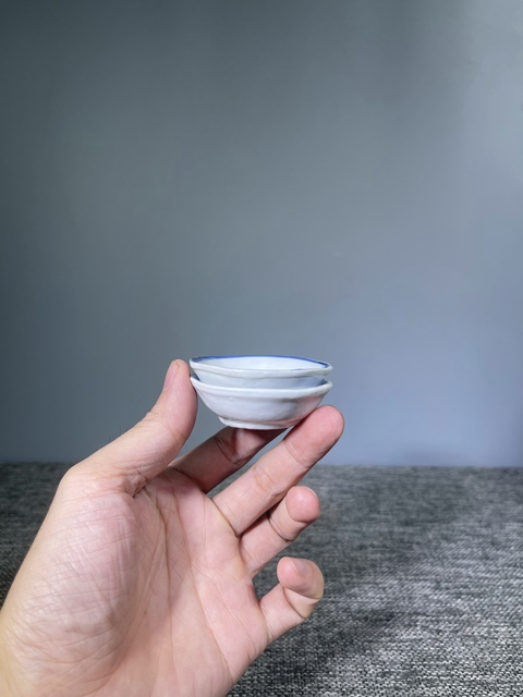 古玩陶瓷青花團(tuán)鶴紋碟真品鑒賞圖