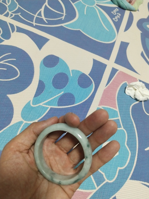 古玩玉器天然翡翠手鐲真品鑒賞圖