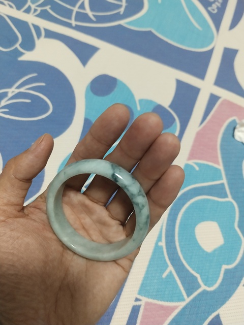 古玩玉器天然翡翠手鐲真品鑒賞圖
