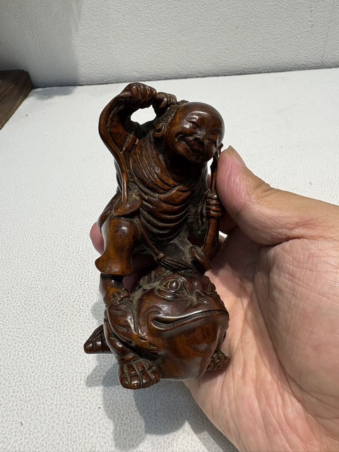 古玩雜項木雕人物擺件真品鑒賞圖