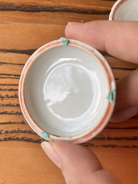 古玩陶瓷青花山水人物紋印盒真品鑒賞圖