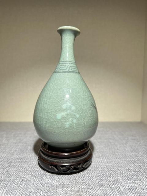 古玩陶瓷高麗瓷玉壺春瓶真品鑒賞圖