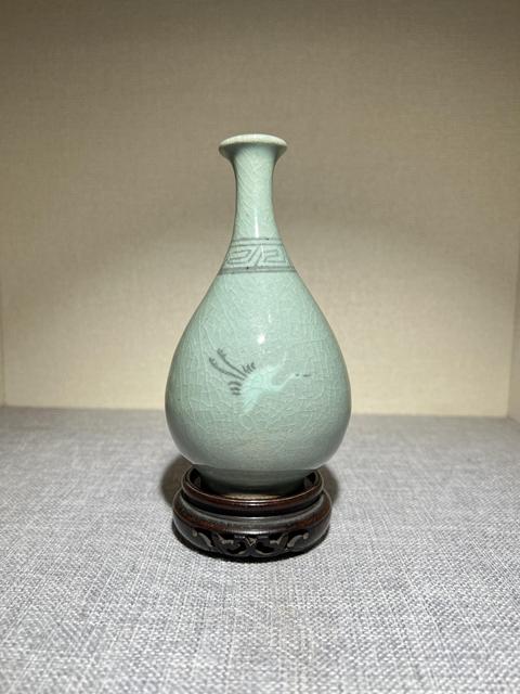 古玩陶瓷高麗瓷玉壺春瓶真品鑒賞圖