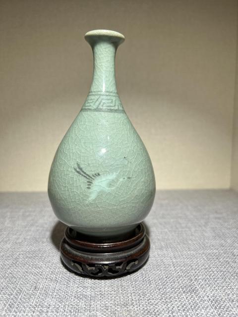 古玩陶瓷高麗瓷玉壺春瓶真品鑒賞圖