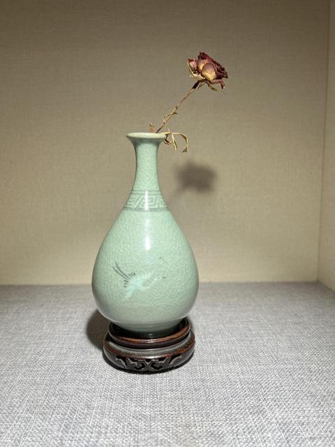 古玩陶瓷高麗瓷玉壺春瓶真品鑒賞圖