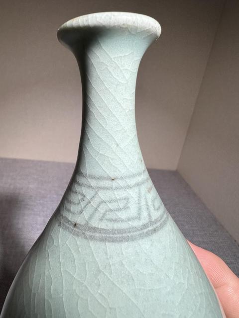 古玩陶瓷高麗瓷玉壺春瓶真品鑒賞圖