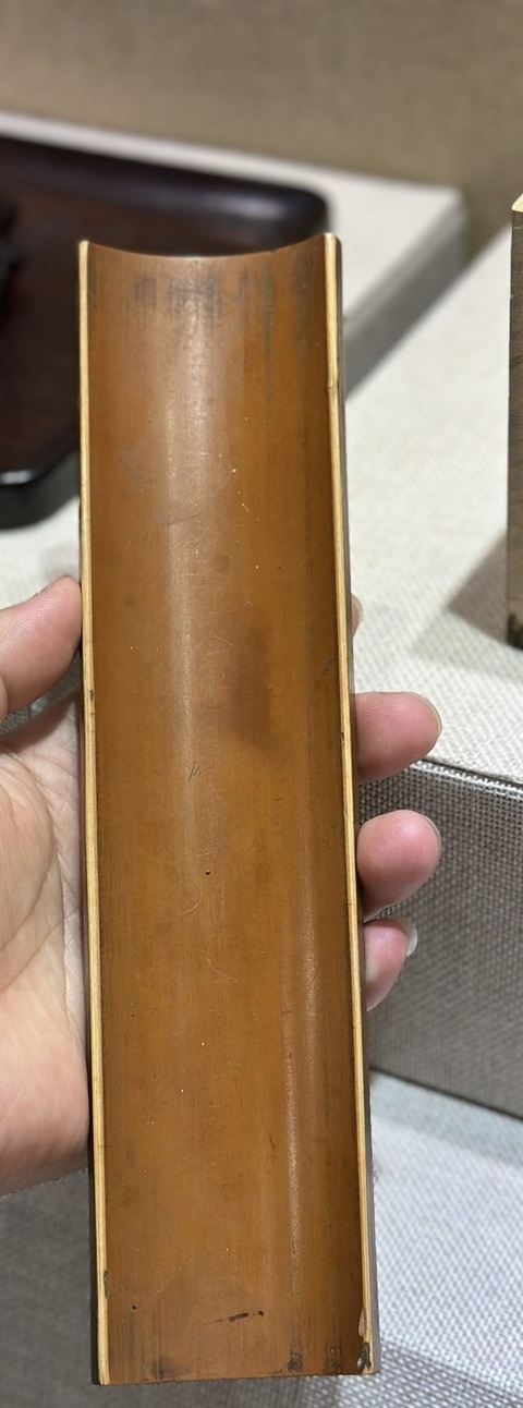 古玩雜項臂擱真品鑒賞圖