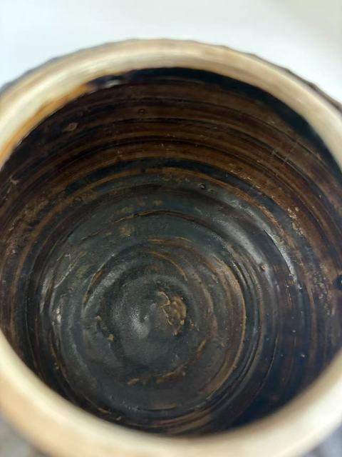 古玩陶瓷宋金時期黑釉線條罐真品鑒賞圖