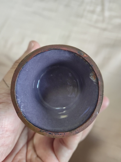 古玩陶瓷葡萄紫釉觀音瓶真品鑒賞圖