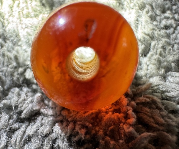 古玩玉器遼平頭瑪瑙真品鑒賞圖