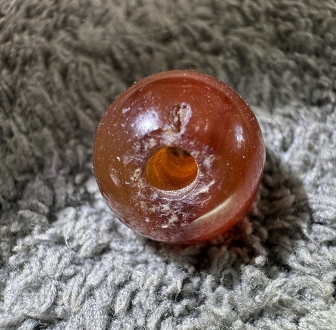 古玩玉器遼平頭瑪瑙真品鑒賞圖