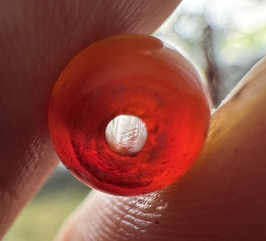古玩玉器遼平頭瑪瑙真品鑒賞圖