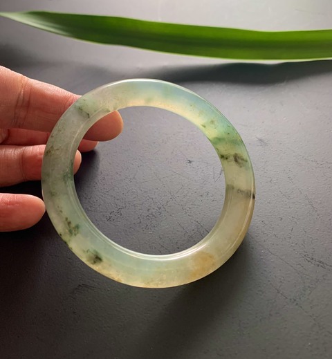 古玩玉器清代天然冰種翡翠手鐲拍賣，當前價格210000元