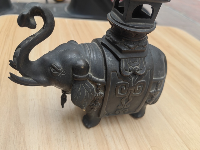 古玩銅器香熏真品鑒賞圖
