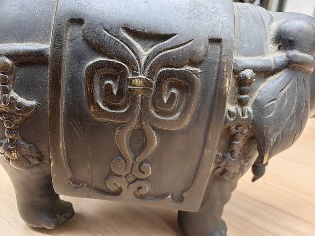 古玩銅器香熏真品鑒賞圖