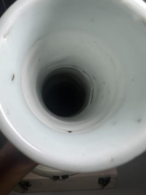 古玩陶瓷明崇禎 青花人物紋蒜頭瓶真品鑒賞圖