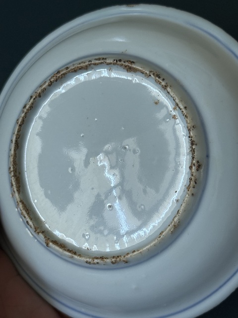 古玩陶瓷八方來財青花盤真品鑒賞圖