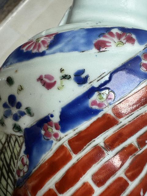 古玩陶瓷粉彩彌勒佛塑像真品鑒賞圖