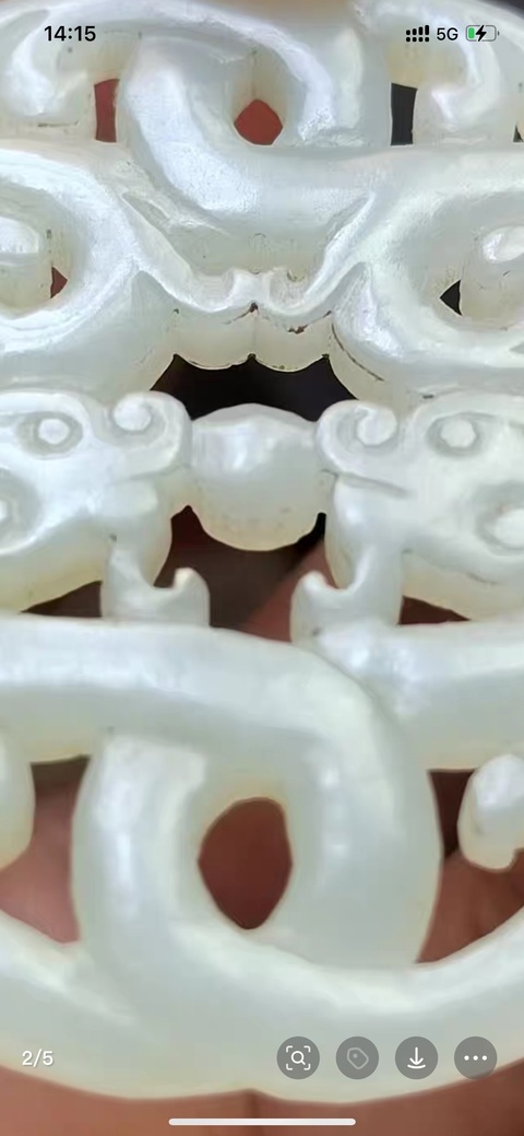 古玩玉器龍紋玉佩真品鑒賞圖