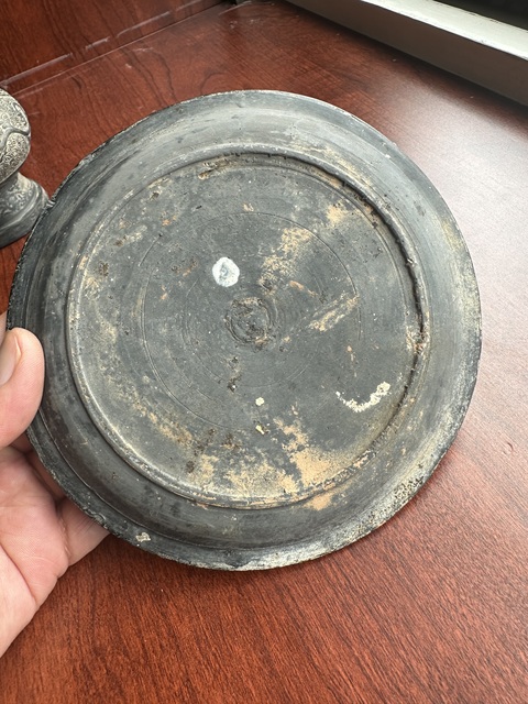 古玩陶瓷黑陶印龍紋直口瓶真品鑒賞圖
