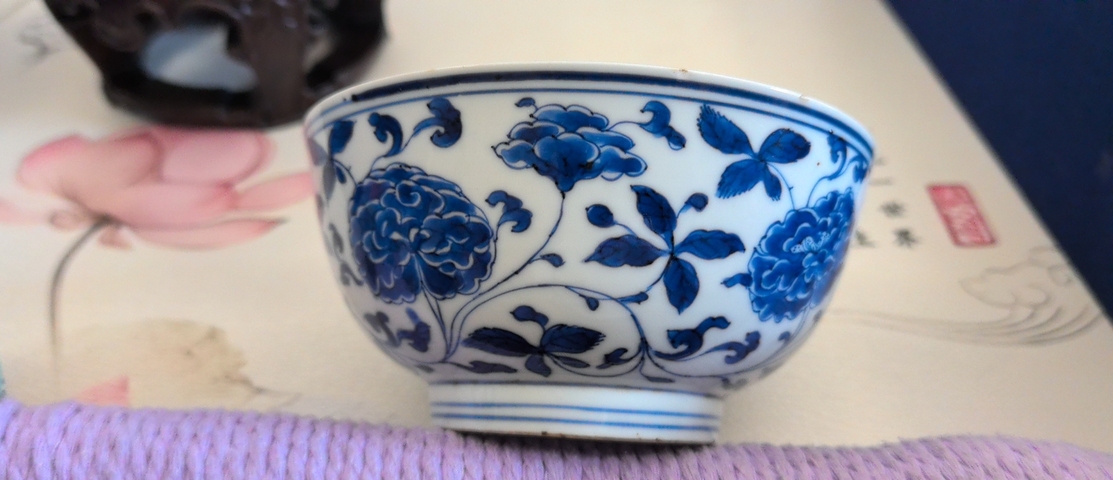 古玩陶瓷康熙青花碗真品鑒賞圖