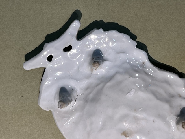 古玩陶瓷清末|德化白瓷梅花水丞拍賣,當前價格2388元