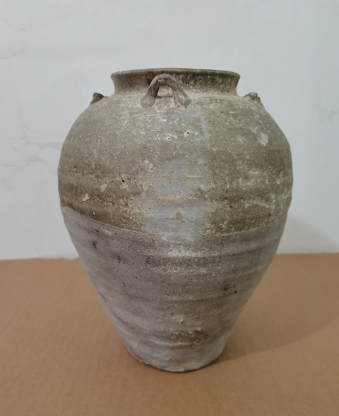 古玩陶瓷青釉四系罐真品鑒賞圖