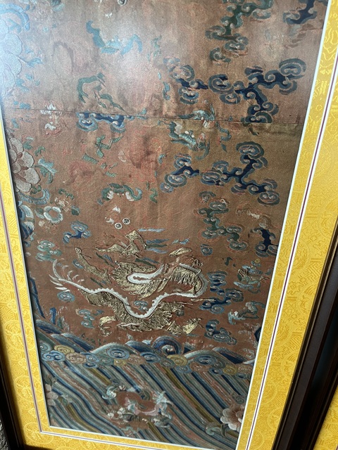 古玩雜項龍紋繡片真品鑒賞圖