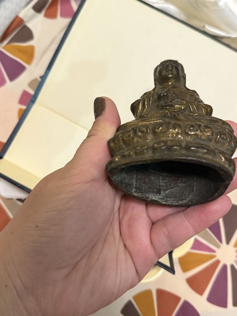 古玩銅器觀音菩薩真品鑒賞圖