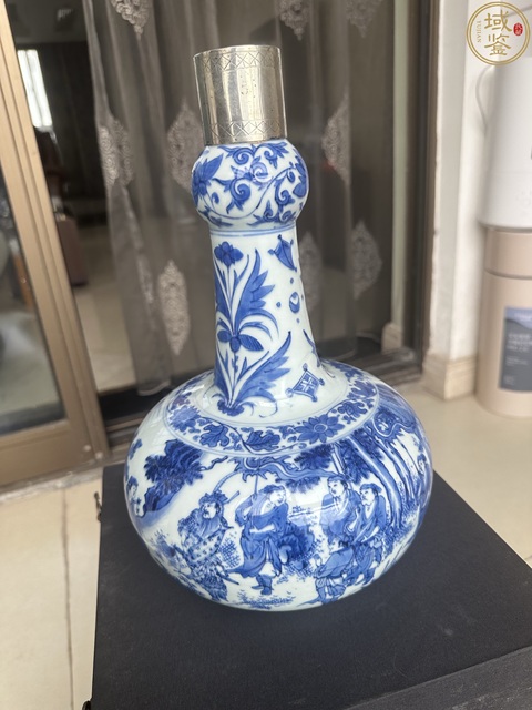 古玩陶瓷崇禎·青花人物故事紋瓶 真品鑒賞圖