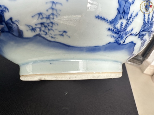 古玩陶瓷崇禎·青花人物故事紋瓶 真品鑒賞圖