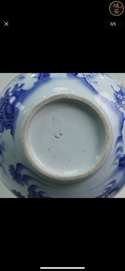 古玩陶瓷崇禎·青花人物故事紋瓶 真品鑒賞圖