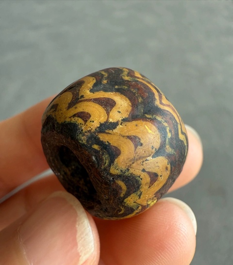 古玩玉器老琉璃珠真品鑒賞圖