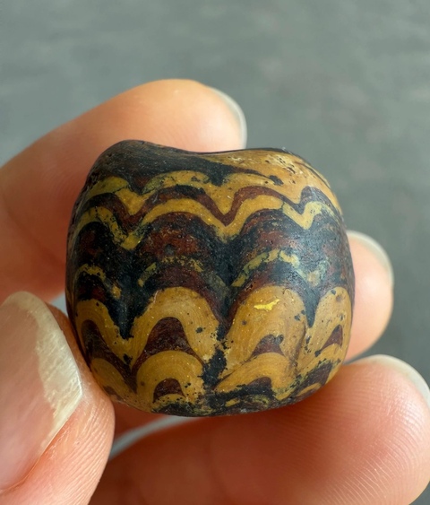 古玩玉器老琉璃珠真品鑒賞圖