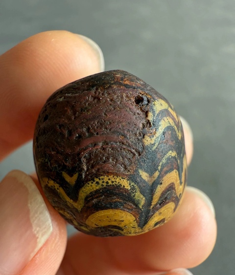 古玩玉器老琉璃珠真品鑒賞圖