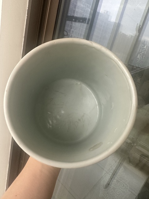 古玩陶瓷人物山水青花筆筒真品鑒賞圖
