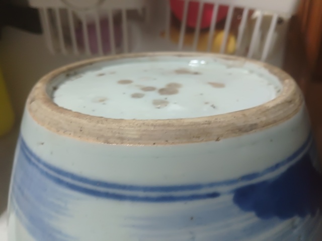 古玩陶瓷青花山水紋罐真品鑒賞圖